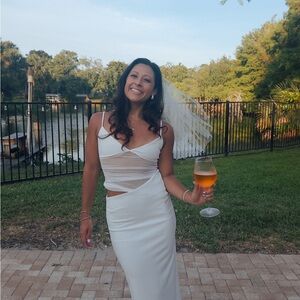 White Dress with mesh detail